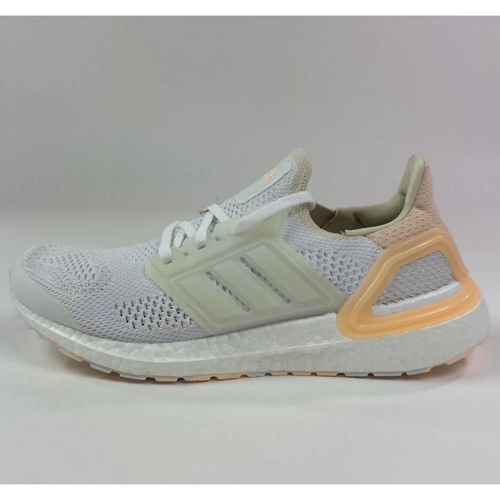 Adidas Ultraboost 19.5 DNA Womens 10 White Orange Running Shoes Sneakers GZ6469 - Picture 6 of 9